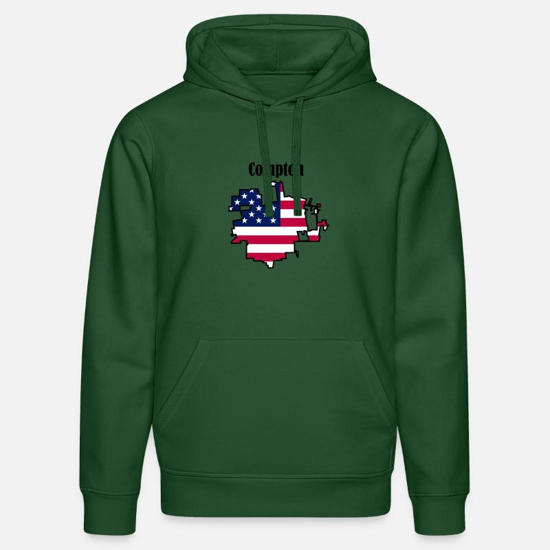 Compton, États-Unis - Sweat à capuche bio DRUMMER Stanley/Stella Unisexe - vert bouteille