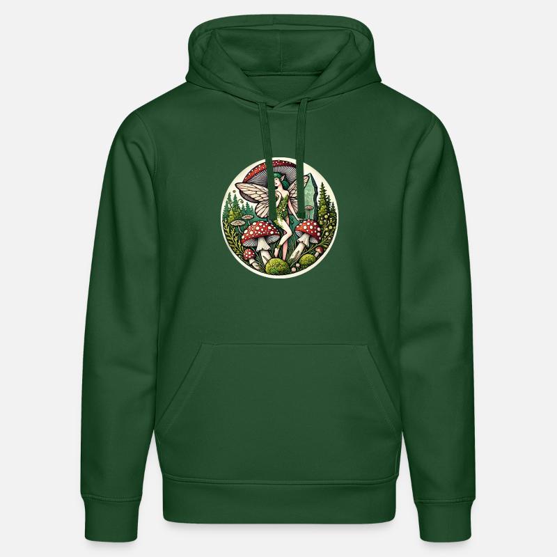Fée champignon - Sweat à capuche bio DRUMMER Stanley/Stella Unisexe - vert bouteille