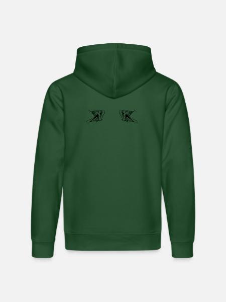 Design 14 (Flügelset, weit) - Stanley/Stella Unisex Bio-Hoodie DRUMMER - Flaschengrün