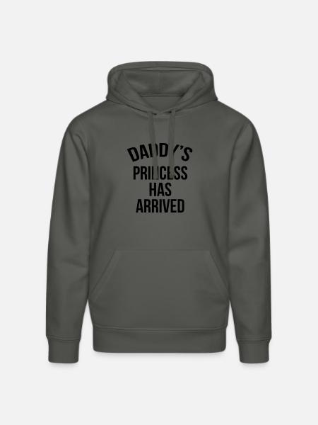 Daddy's princess has arrived - Stanley/Stella DRUMMER Unisex Organic Hoodie - anthracite
