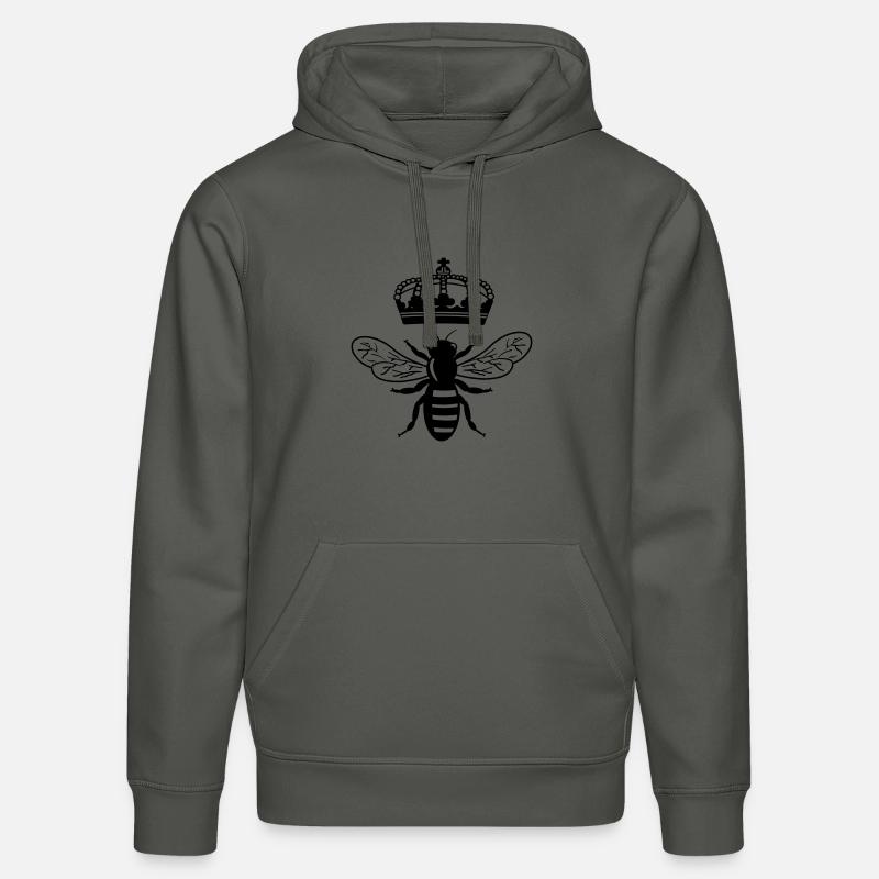 Reine des abeilles avec couronne - Sweat à capuche bio DRUMMER Stanley/Stella Unisexe - charbon