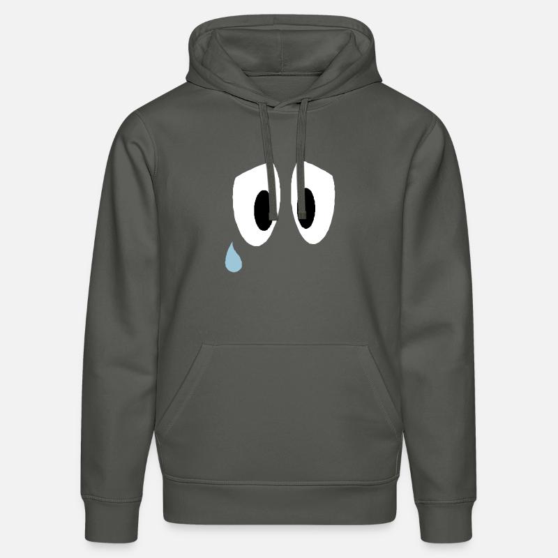 Smiley Sad Eyes - Sweat à capuche bio DRUMMER Stanley/Stella Unisexe - charbon