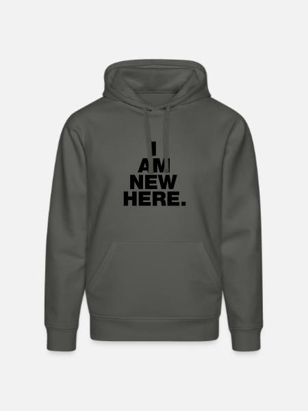 I AM NEW HERE - Stanley/Stella Unisex Bio-Hoodie DRUMMER - Anthrazit