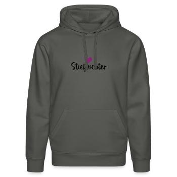 Stieftochter Stiefkind Bonustochter Tochter Kind - Stanley/Stella Unisex Bio-Hoodie DRUMMER  - Anthrazit - Vorne - Marisol (170cm) & Nik (191cm)