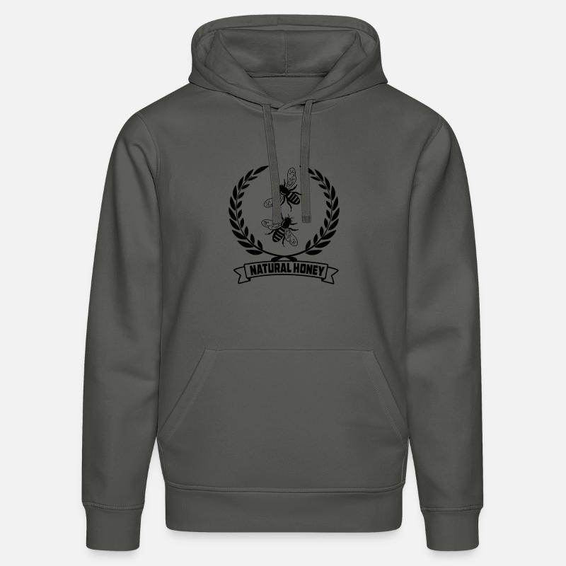 Abeilles en couronne de laurier - Sweat à capuche bio DRUMMER Stanley/Stella Unisexe - charbon