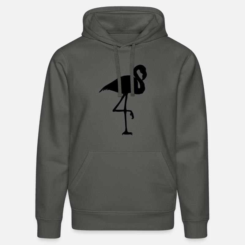 flamant rose blanc - Sweat à capuche bio DRUMMER Stanley/Stella Unisexe - charbon