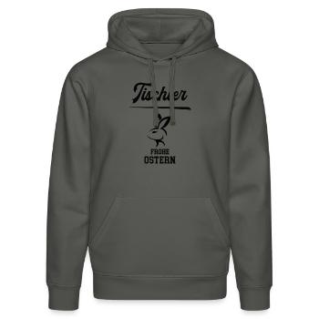 Tischler Ostern Geschenk Tischlerei Meister Azubi - Stanley/Stella Unisex Bio-Hoodie DRUMMER  - Anthrazit - Vorne - Marisol (170cm) & Nik (191cm)