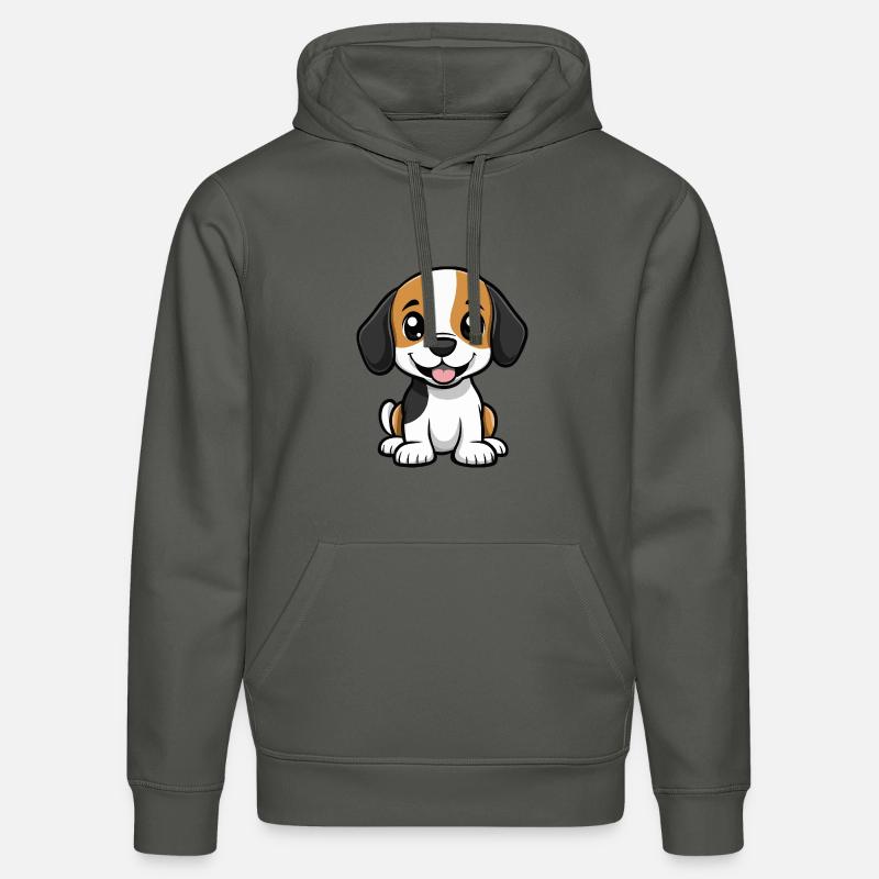 Beagle Chien Mignon - Sweat à capuche bio DRUMMER Stanley/Stella Unisexe - charbon