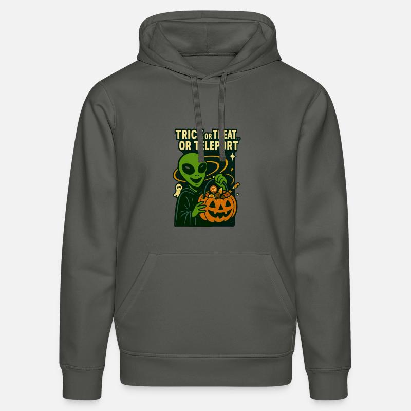 Alien Halloween T-Shirt – Süßes oder Saures... oder... - Stanley/Stella Unisex Bio-Hoodie DRUMMER  - Anthrazit