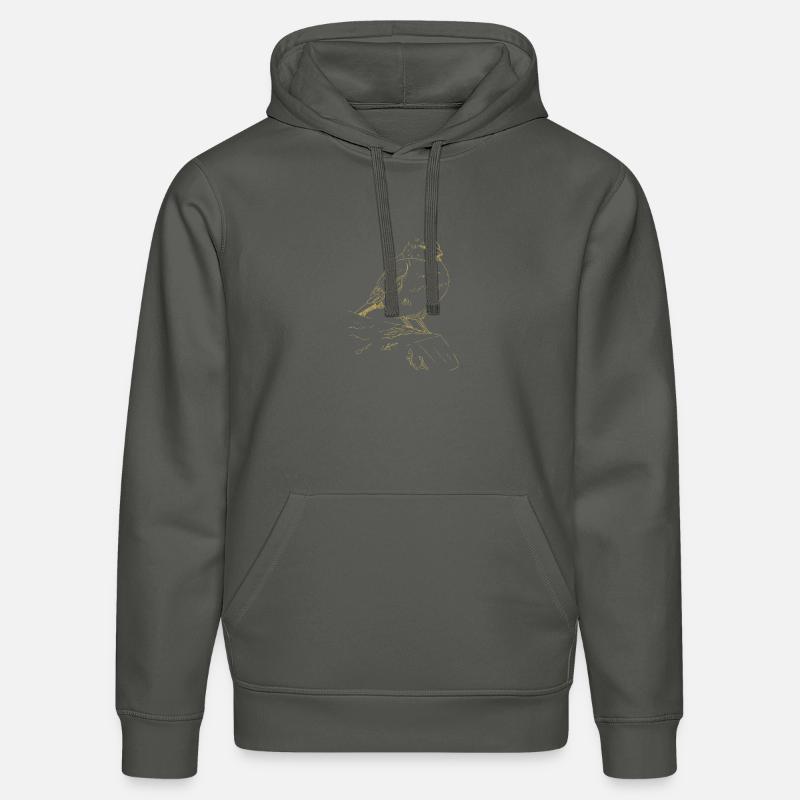 Motifs illustrés avec un moineau - Sweat à capuche bio DRUMMER Stanley/Stella Unisexe - charbon