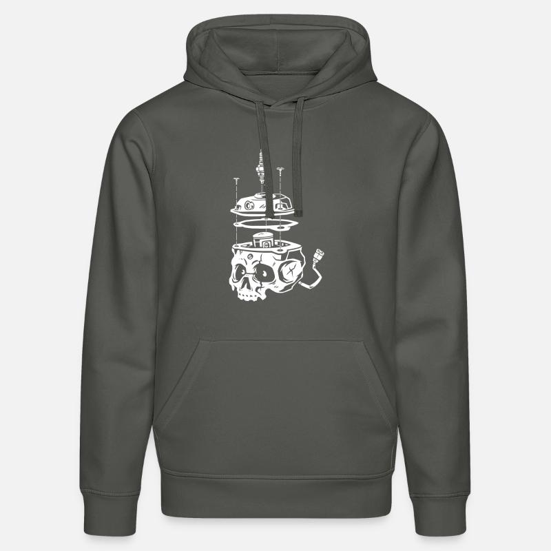 Piston_Skull - Sweat à capuche bio DRUMMER Stanley/Stella Unisexe - charbon