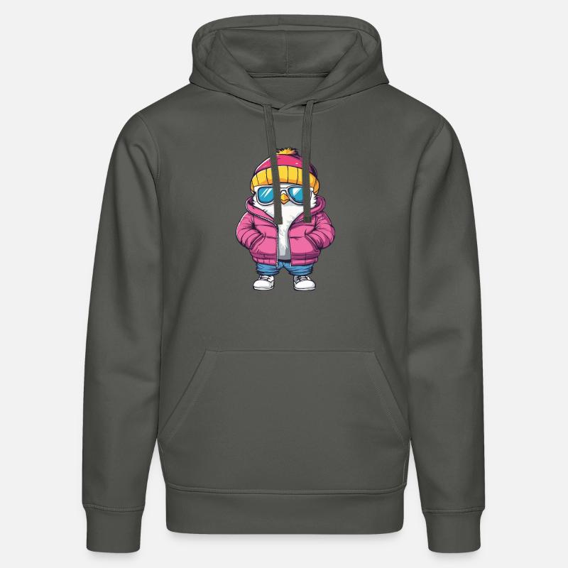 Taube Vogel Cool Comic - Stanley/Stella Unisex Bio-Hoodie DRUMMER  - Anthrazit