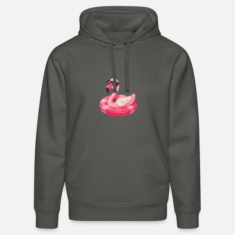 Flamingo Bande Dessinée Cool - Sweat à capuche bio DRUMMER Stanley/Stella Unisexe - charbon