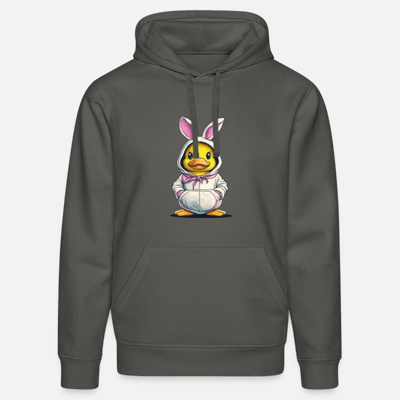 Canetons en costume de lapin - Sweat à capuche bio DRUMMER Stanley/Stella Unisexe - charbon