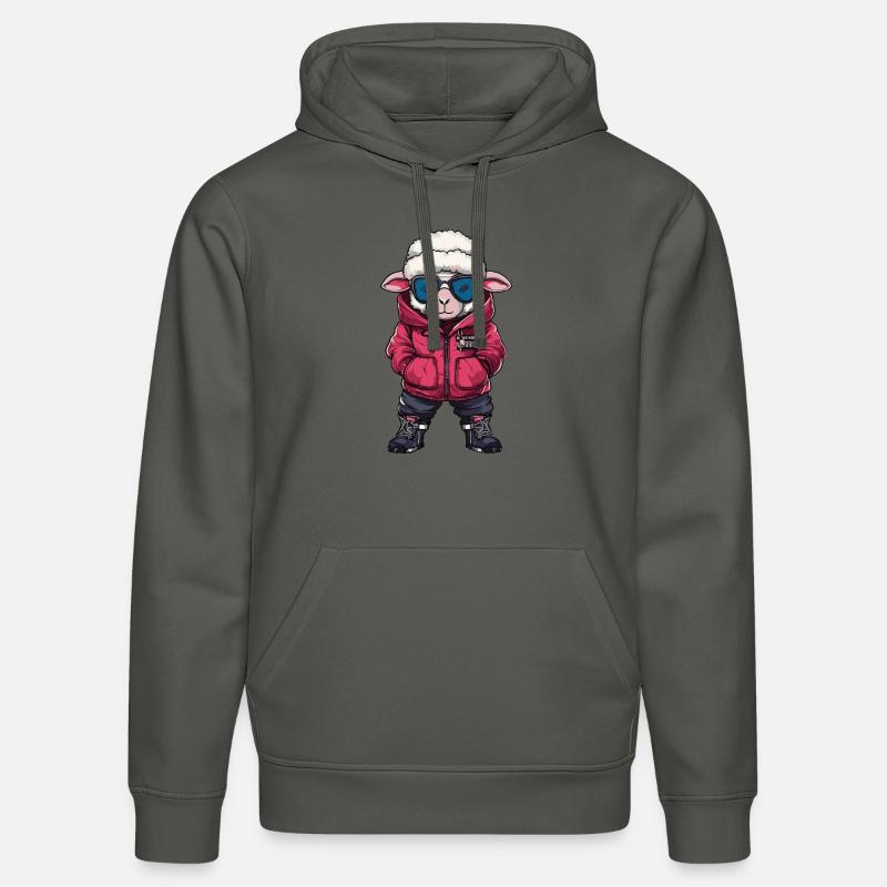Schaf Cool Comic - Stanley/Stella Unisex Bio-Hoodie DRUMMER  - Anthrazit