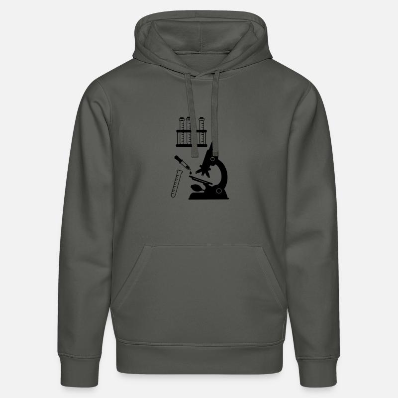 Recherche en laboratoire de microscope - Sweat à capuche bio DRUMMER Stanley/Stella Unisexe - charbon