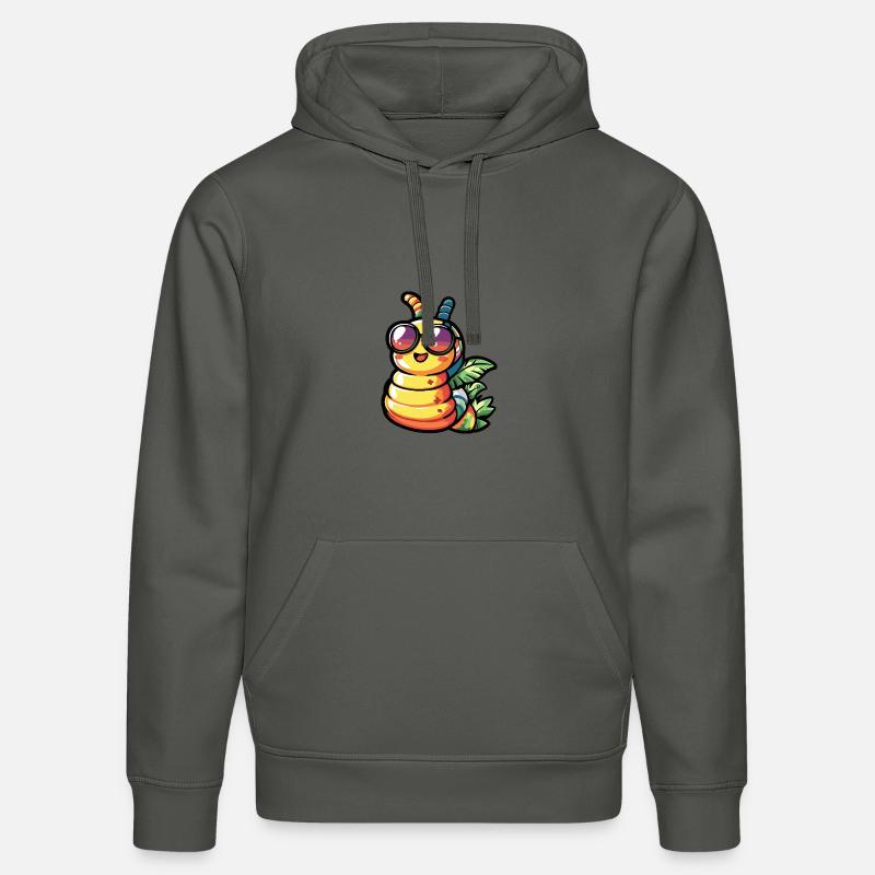 Worm Comic Holiday - Sweat à capuche bio DRUMMER Stanley/Stella Unisexe - charbon