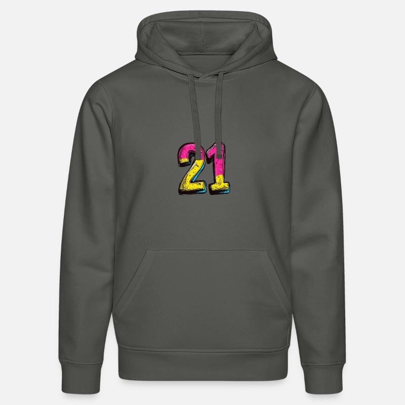21 Zahl Comic - Stanley/Stella Unisex Bio-Hoodie DRUMMER - Anthrazit