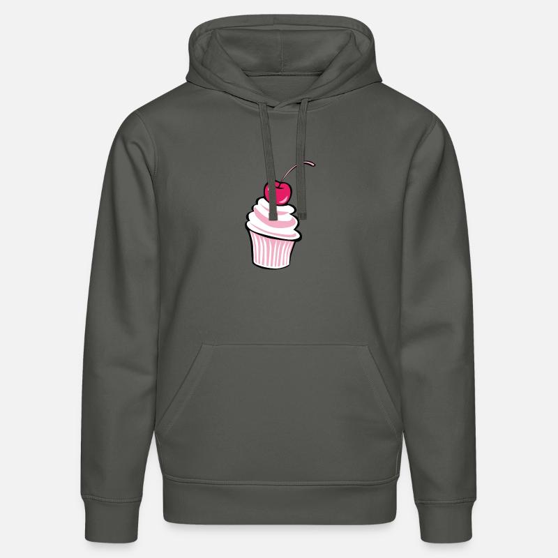 Petit gâteau de cerise - Conception! - Sweat à capuche bio DRUMMER Stanley/Stella Unisexe - charbon