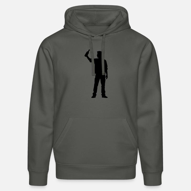 Silhouette de boisson - Sweat à capuche bio DRUMMER Stanley/Stella Unisexe - charbon