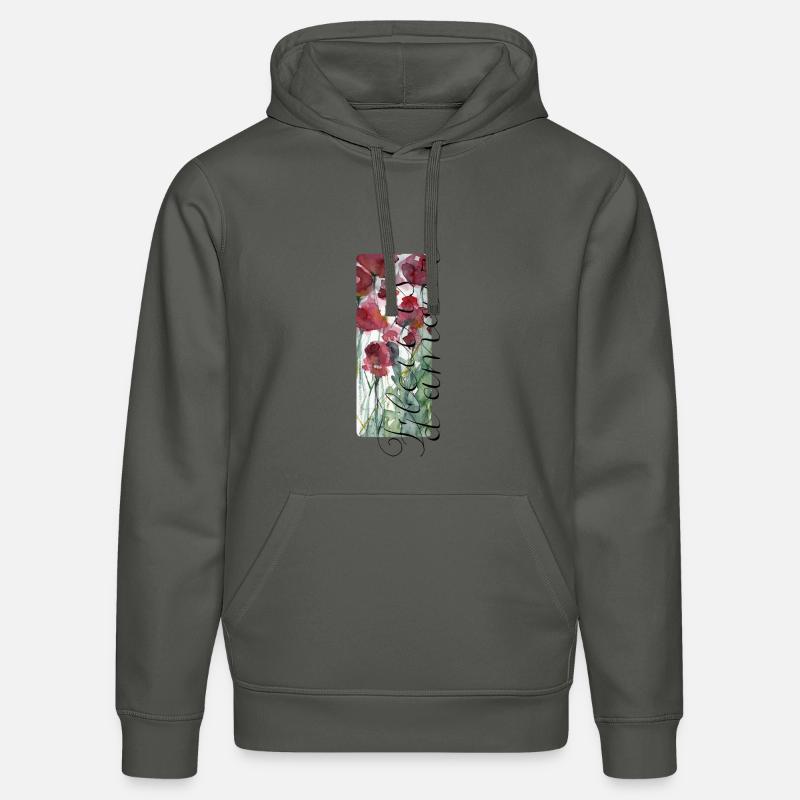 Saint-Valentin / Amour / Fleurs / Fleurs_d_amour - Sweat à capuche bio DRUMMER Stanley/Stella Unisexe - charbon