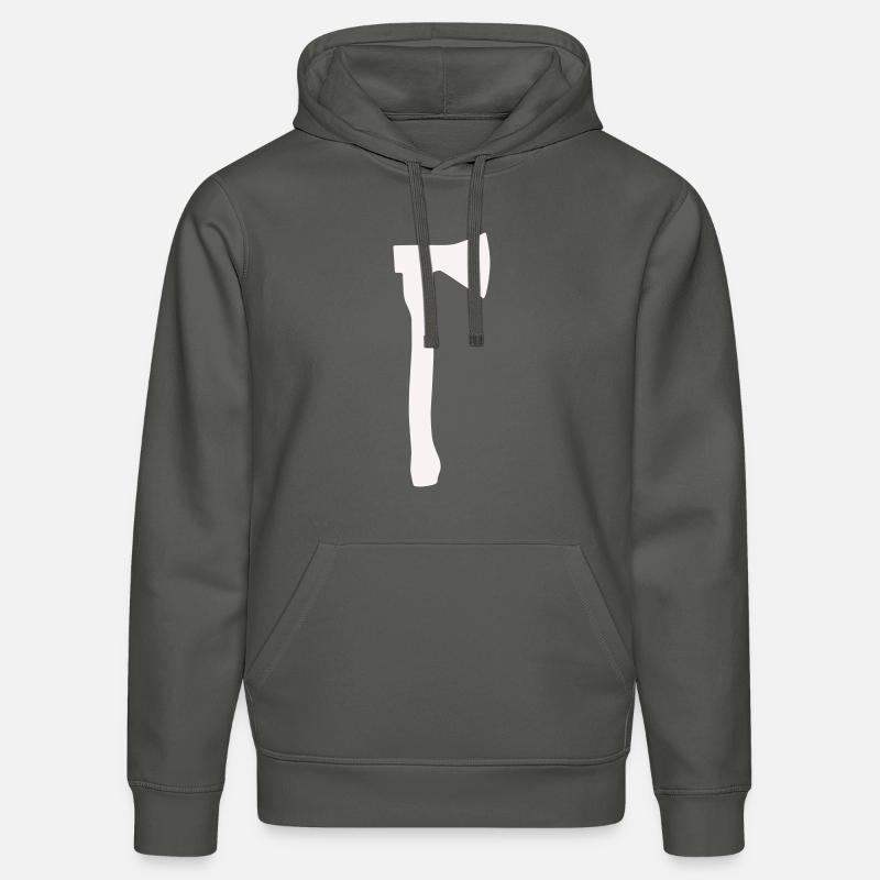 Silhouette de hache - Sweat à capuche bio DRUMMER Stanley/Stella Unisexe - charbon