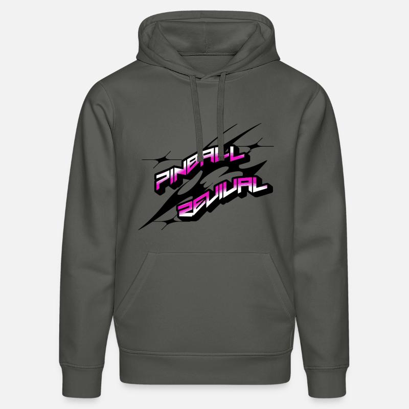 Renaissance du flipper Neon Rétro - Sweat à capuche bio DRUMMER Stanley/Stella Unisexe - charbon