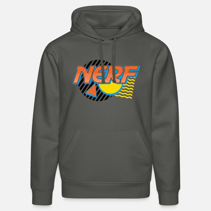 Nerf Retro 90s Logo - Sweat à capuche bio DRUMMER Stanley/Stella Unisexe - charbon