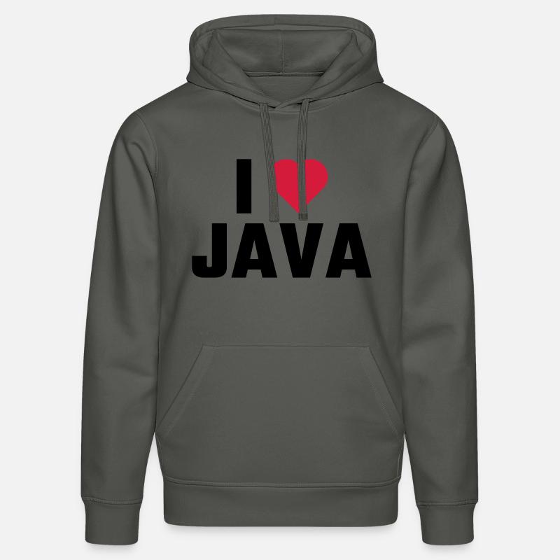 J'aime java - Sweat à capuche bio DRUMMER Stanley/Stella Unisexe - charbon