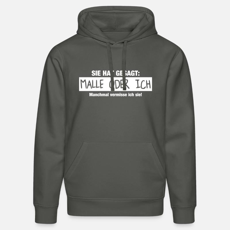 Malle oder ich - Stanley/Stella Unisex Bio-Hoodie DRUMMER  - Anthrazit