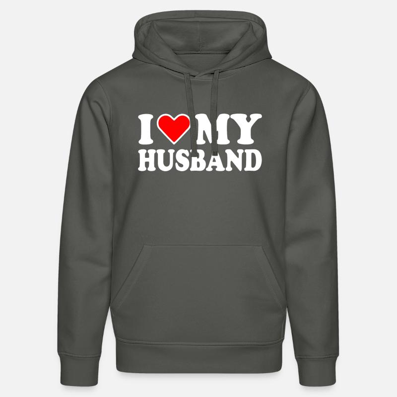 I love my husband - Sweat à capuche bio DRUMMER Stanley/Stella Unisexe - charbon
