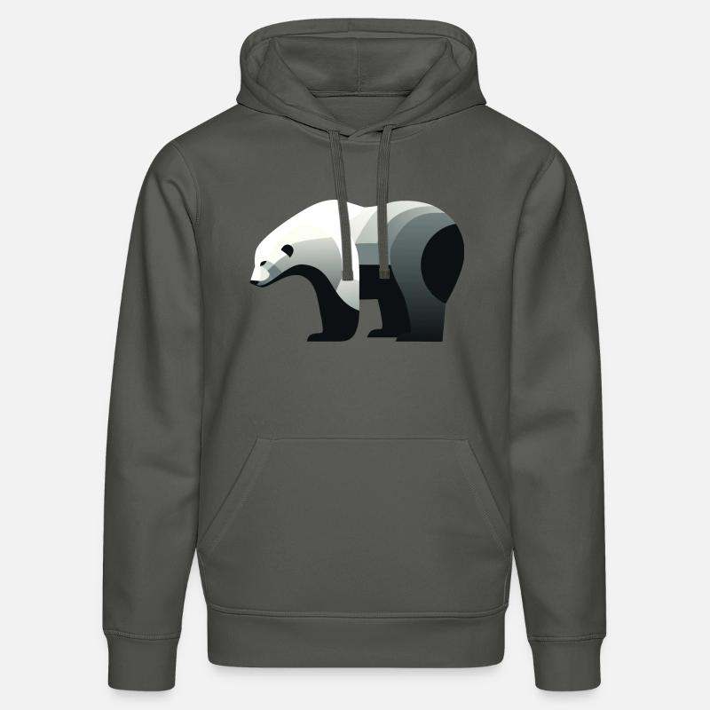 Ours blanc - Sweat à capuche bio DRUMMER Stanley/Stella Unisexe - charbon