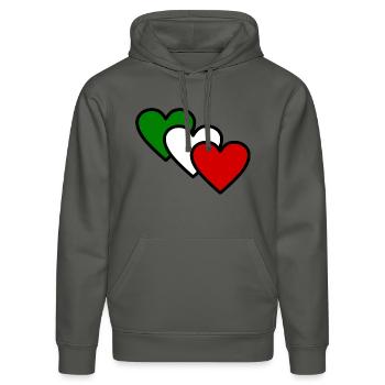 Italien - Stanley/Stella Unisex Bio-Hoodie DRUMMER  - Anthrazit - Vorne - Marisol (170cm) & Nik (191cm)