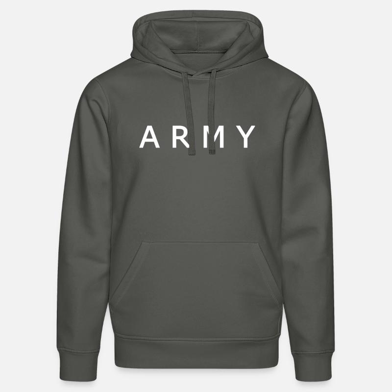 Army - Sweat à capuche bio DRUMMER Stanley/Stella Unisexe - charbon