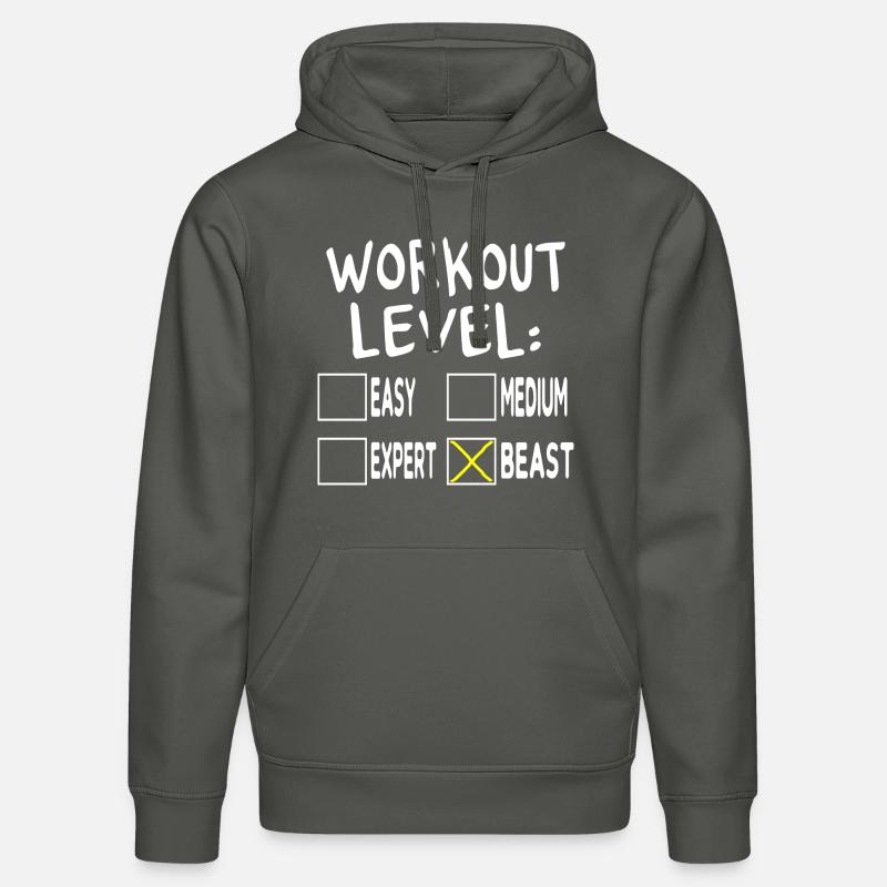 Workout Level Beast - Sweat à capuche bio DRUMMER Stanley/Stella Unisexe - charbon