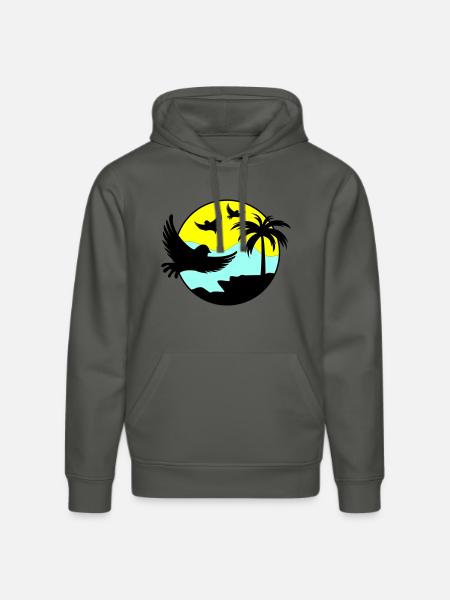 paradise birds 02 - Stanley/Stella Unisex Bio-Hoodie DRUMMER - Anthrazit