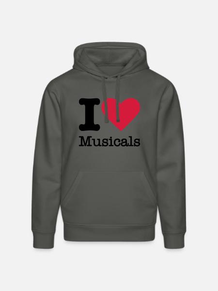 I Love Musicals - Stanley/Stella Unisex Bio-Hoodie DRUMMER  - Anthrazit