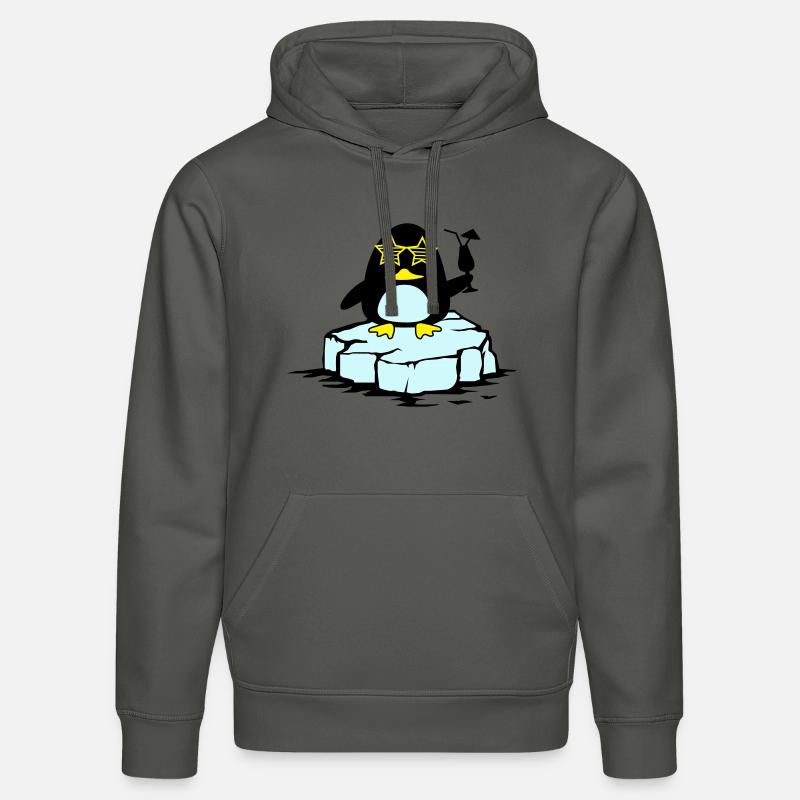 beach pinguin eisscholle - Stanley/Stella Unisex Bio-Hoodie DRUMMER  - Anthrazit