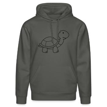 schildkröte - Stanley/Stella Unisex Bio-Hoodie DRUMMER  - Anthrazit - Vorne - Marisol (170cm) & Nik (191cm)
