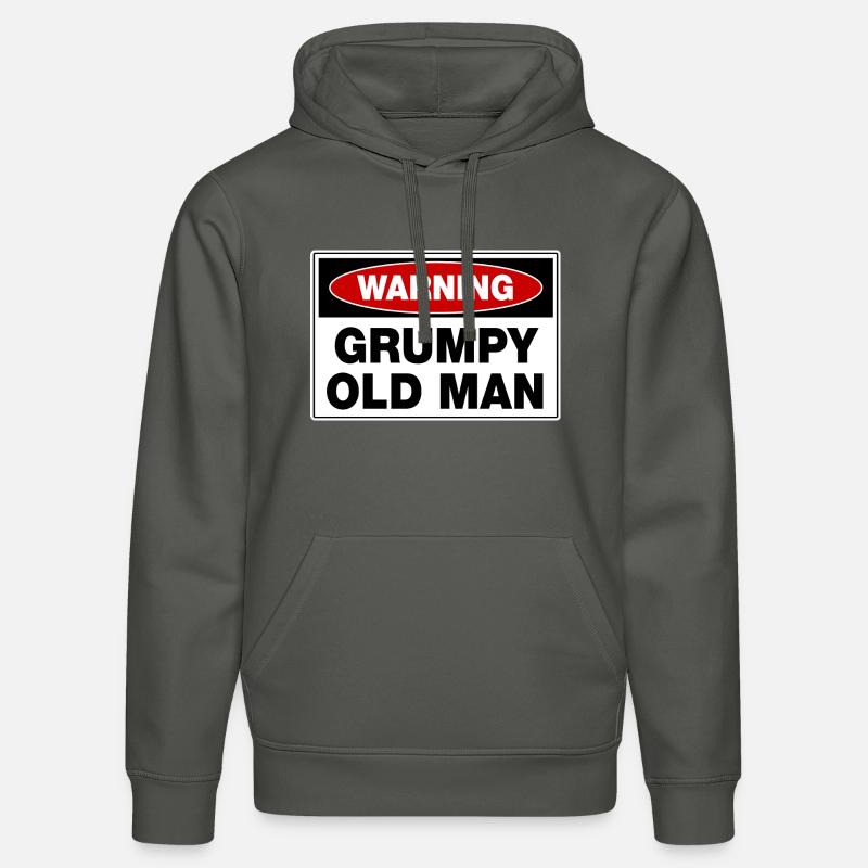 Warning Grumpy Old Man - Sweat à capuche bio DRUMMER Stanley/Stella Unisexe - charbon
