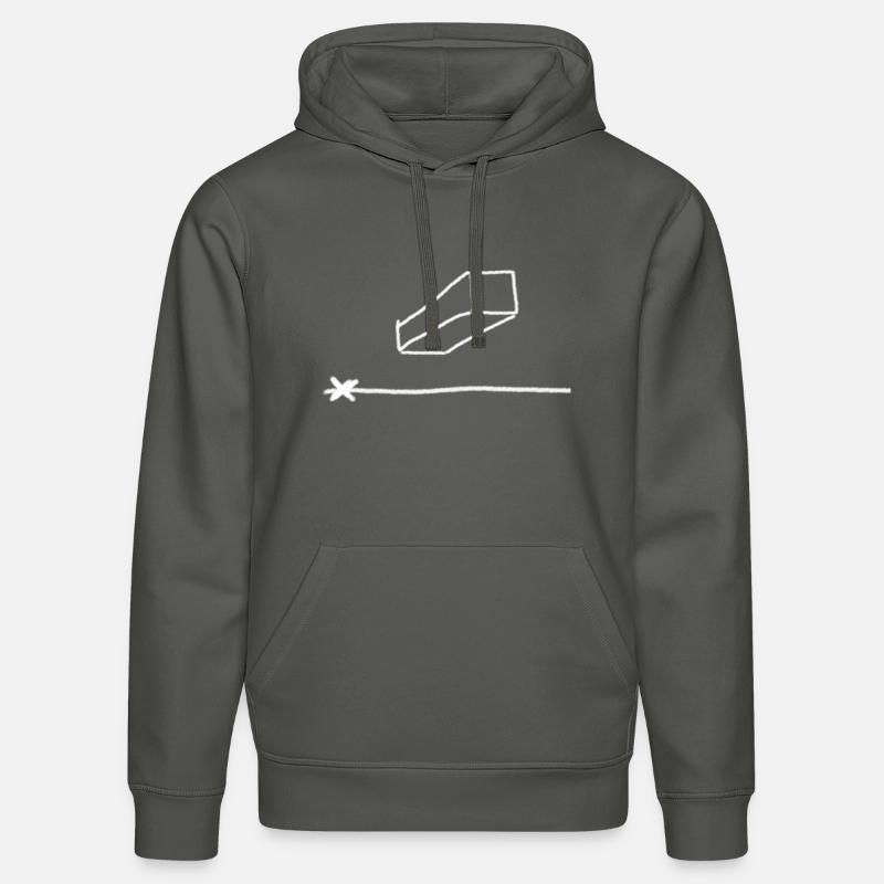 Central perspective ; Undersight ; Drawing ; Article - Stanley/Stella DRUMMER Unisex Organic Hoodie - anthracite