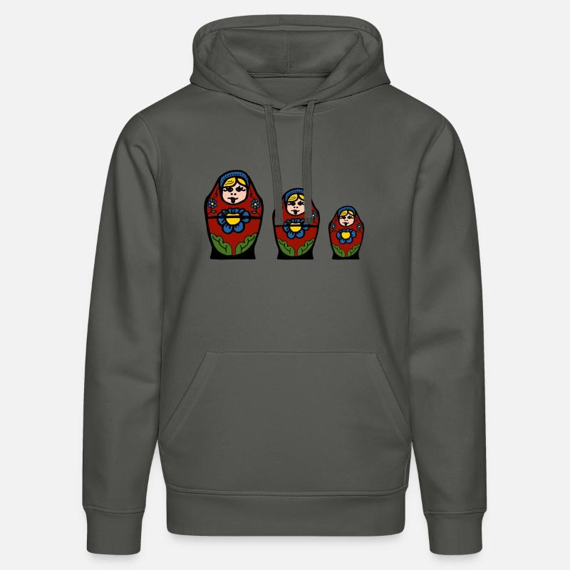 matryoshka - Sweat à capuche bio DRUMMER Stanley/Stella Unisexe - charbon