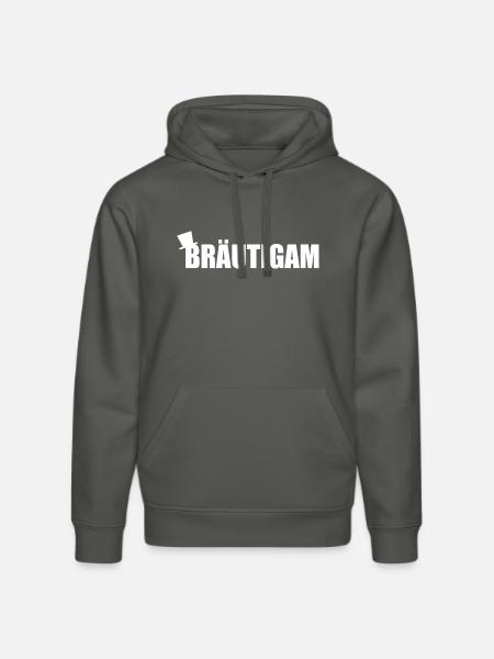 Bräutigam - Stanley/Stella Unisex Bio-Hoodie DRUMMER  - Anthrazit