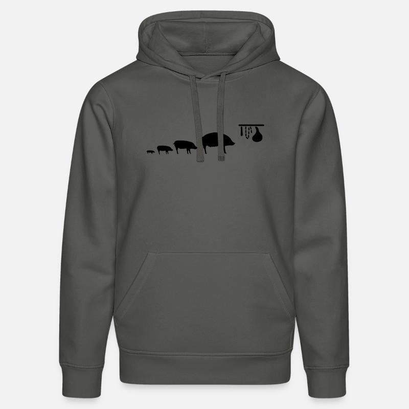 pig_evolution - Stanley/Stella Unisex Bio-Hoodie DRUMMER  - Anthrazit