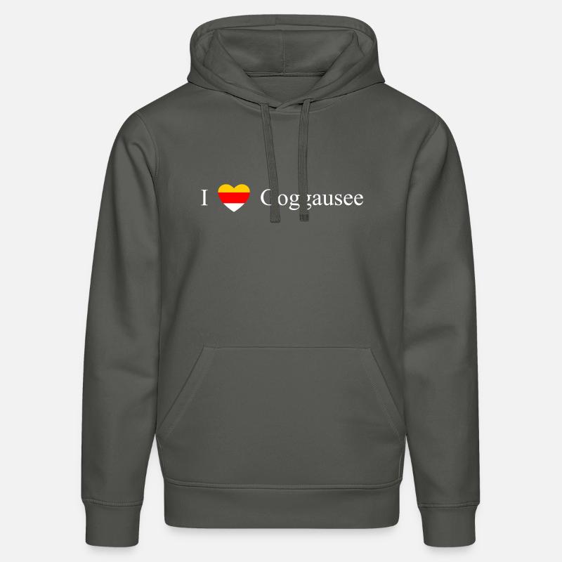 Carinthie Cœur Goggausee blanc - Sweat à capuche bio DRUMMER Stanley/Stella Unisexe - charbon