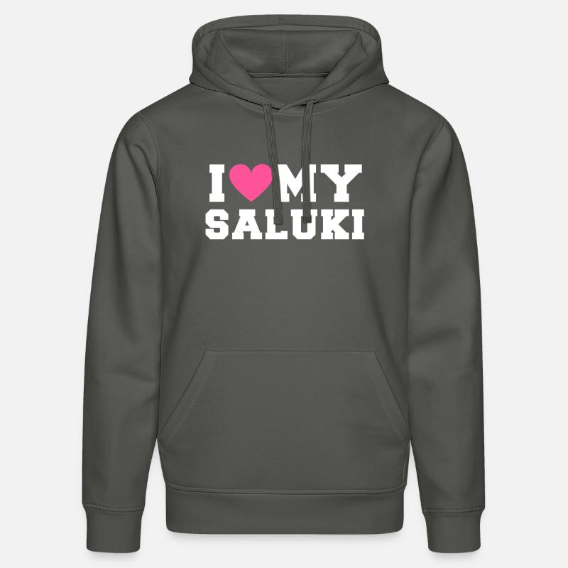 I love my Saluki - Sweat à capuche bio DRUMMER Stanley/Stella Unisexe - charbon