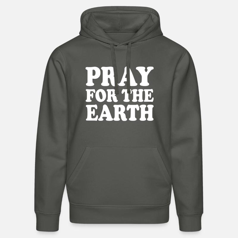 Pray for the earth - Sweat à capuche bio DRUMMER Stanley/Stella Unisexe - charbon