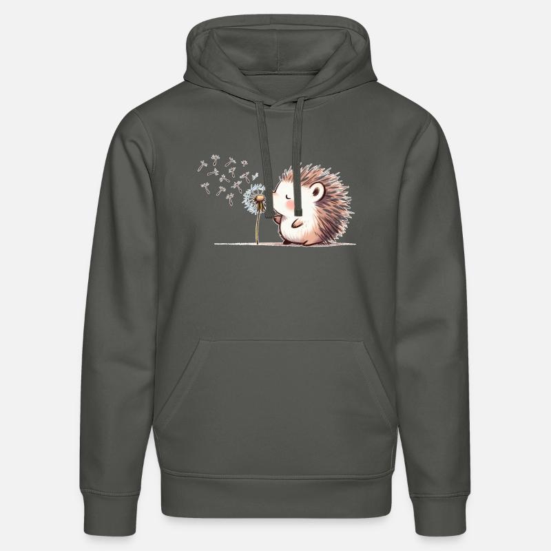Igel mit Pusteblume - Stanley/Stella Unisex Bio-Hoodie DRUMMER - Anthrazit