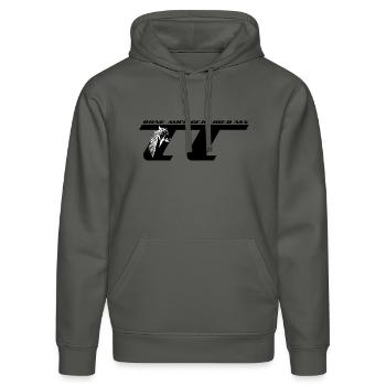 TT Turnier Trottel - Stanley/Stella Unisex Bio-Hoodie DRUMMER  - Anthrazit - Vorne - Marisol (170cm) & Nik (191cm)