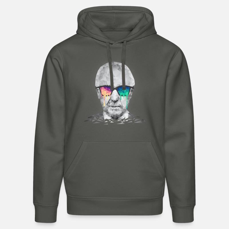 Albert Hofmann - Psychedelic Polygon Portrait - Sweat à capuche bio DRUMMER Stanley/Stella Unisexe - charbon